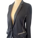 Rag and Bone  Sandrine Blazer in Salute Navy Blue 10 Womens Knit Jacket Photo 4