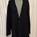 Habitat  Cardigan Women's Size Large Black Sweater Shacket Top 2-Button Front Photo 0