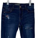 Harper  Dark Wash Distressed Destroyed Mid Rise Skinny Jeans Women's Size 27 Photo 2
