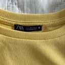 ZARA Yellow Ruffle Sleeve Top Photo 2