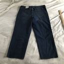 Sonoma Jeans Straight Leg Crop Womens Size 18 Blue Denim High Rise Raw Hem NWT Photo 6