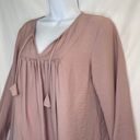 Fresh Produce Bahai Dress Tunic Women's XS Oversized Dusty Rose Long Sleeve Swim Photo 1