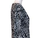 Ellen Tracy Women's Faux Wrap Dress Jersey Black Snow Leopard Size Medium M Photo 6