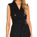 Vince  Black Wool-blend Sleeveless Blazer Photo 0