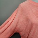 Old Navy  neon coral terrycloth lounge cropped sweatshirt size large Photo 1