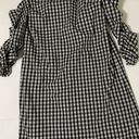 1. State  Womens Off-The-Shoulder Gingham Babydoll Dress White/Black S Photo 1