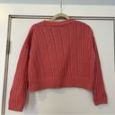 Old Navy Pink  cropped sweater long sleeve knit women’s medium Photo 4