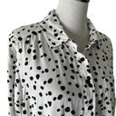 Torrid Womens Black White Polka Dot Blouse Long Sleeve Twill Top Size 1 1X Photo 5