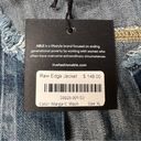 Edge ABLE NWT Womens Cropped Distressed Denim Jacket sz XL Blue Jean Raw  Hem Photo 4