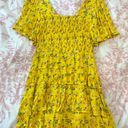 Chelsea & Violet Yellow Floral Tiered Dress Photo 0