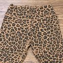 Nike Dri Fit Shimmer Leopard Print Leggings Brown Tan Black Size XS Photo 2