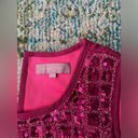 Harper  magenta sequined lined tank, size large Photo 3