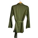 THE DROP SUIT Womens Small Green Satin Blazer Trouser Pants Matching Set NEW Photo 2