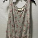 Cynthia Rowley  Linen Flamingo Tank Top Gray, Pink Photo 1