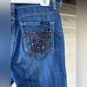 Seven 7 FAMK Womens Size 6 Premium‎ Blue Denim Flare Jeans Photo 6