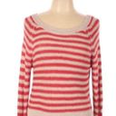 BCBG MaxAzria large striped hi low linen sweater Photo 0