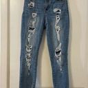 PacSun  Light Wash Mid Rise Distressed Destroyed Ankle Jeans, Size 25 Photo 0