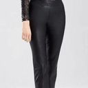 Natori NEW Josie  Womens 8 Faux Leather Pants Black Straight Leg Minimalist Photo 0