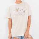 Aerie American eagle Skeleton Winter Goth Graphic Tan T-Shirt XS/S NWT Photo 0