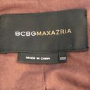 BCBGMAXAZRIA BCBGMAXAZARIA Self Tie Shabby Chic Burgundy Swing Trench Coat XXS Photo 6