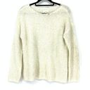 Lou & grey  Sweater Women's Size S Crewneck Pullover Fuzzy Long Sleeve Cream Photo 0