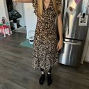 Sienna Sky Leopard/Cheetah Print V-Neck Midi Dress With Pockets And Frill Sleeves  Photo 8