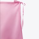 ZARA  SATIN EFFECT MINI Pareo Wrap Skirt Side Tie Closure Pink Size S NEW Photo 13