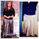 Old Navy  Metallic Pleated Full Midi Skirt Photo 1