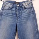 3x1  NYC Women size 27 ISLA High Rise Blue Jeans Frayed Hem Ankle Straight Leg Photo 8