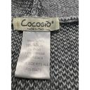 Cocogio One Size Hooded Fringe Gray Sweater Wrap Made In Italy Wool Blend Photo 3