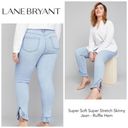 Lane Bryant  light wash ruffle hem size 26 ankle jeans Photo 1