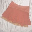 Bebe  Peach Pink Layered Chiffon Mini Skirt Photo 0