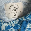 Ivory Ella Pullover Blue Floral Coverup Photo 3