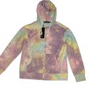 Allegra K  Zip Up Hoodie Tie Dye Purple Women Size Small Photo 0