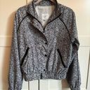 All Fenix Anthropologie Small Jacket White Leopard Print Zip & Snap Closure Black Photo 2