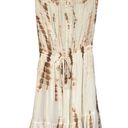 Olivaceous  Cream & Brown Tie Dye Strapless Summer Dress Women Sz S Photo 0