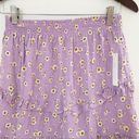 Abound  Tiered Ruffle Lightweight Mini Skirt Size Medium NEW Purple/Yellow Photo 1