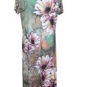 Max & K Green Floral Embellished Short Sleeve Poly Spandex Blend Maxi Dress XXL Photo 3