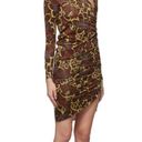 Gimaguas - Zug Dress Brown Asymmetrical Mesh Floral Classic Boho Cocktail Photo 0