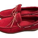 Patagonia Women’s  Waxed Red Kula Suede Moccasins Size 7 Photo 1