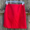 Talbots  Red Wool Blend Pencil Skirt | 4 Petite Photo 0