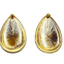 Ettika  Tear Drop Earrings 18K Plated Gold solid Statement Bubble Minimalist Photo 4