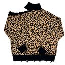 Lovers + Friends  Distressed Arlington Leopard Print Turtleneck Sweater Top Photo 2