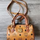 MCM  Germany Cognac Mini Boston Sling Photo 0