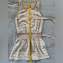 Joie  100% Silk Lawska Smocked Ikat Print Dress Romper w Pockets in Sandshell S Photo 8