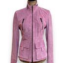 Ideology  Berlin Pink Suede Leather Moto Jacket Women's Size XS Photo 1