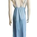 Frederick's of Hollywood 80’s Sky Blue Frederick’s of Hollywood Lace Lingerie Slip Maxi Dress  Sz Small Photo 2