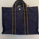 Hermès Hermes Canvas Herline GM Tote Navy Photo 0