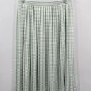 ZARA  White Green Short Midi Pleated Pull On Skirt Plus 20 Photo 0