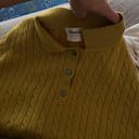 Daisy Revolve Callahan knitwear YELLOW CABLE KNIT LONG SLEEVE  POLO S Photo 3